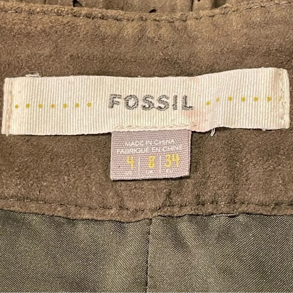 FOSSIL‎ NWOT Pleated Leather Mini Skirt - Picture 5 of 7